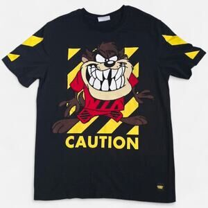 Looney Tunes Tasmanian Devil Caution Graphic Tee Large